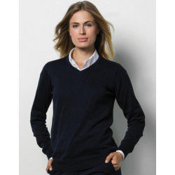 Pull Over M&eacute;rinos Col V Femme Noir