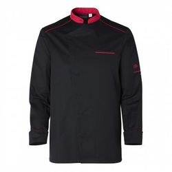 Veste de cuisine NEOSPIRIT ML noir/ rouge Homme