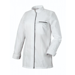 Veste de cuisine EKIRA Manches Longues Blanc/Noir