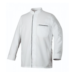 Veste de cuisine EKOL Manches longues Gar&ccedil;on Blanc/Noir