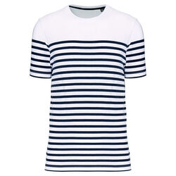 T-shirt Marini&egrave;re bio K3033 WHITE/NAVY STRIPES