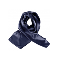 Foulard satin&eacute; navy